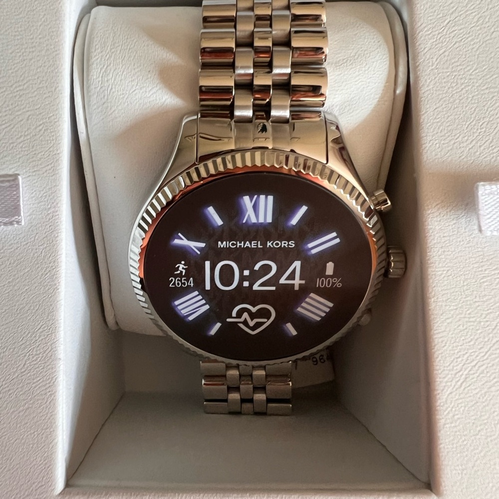 Michael Kors MKT5077 Gen 5 Lexington 2 Smartwatch Silver Stainless Steel 44mm